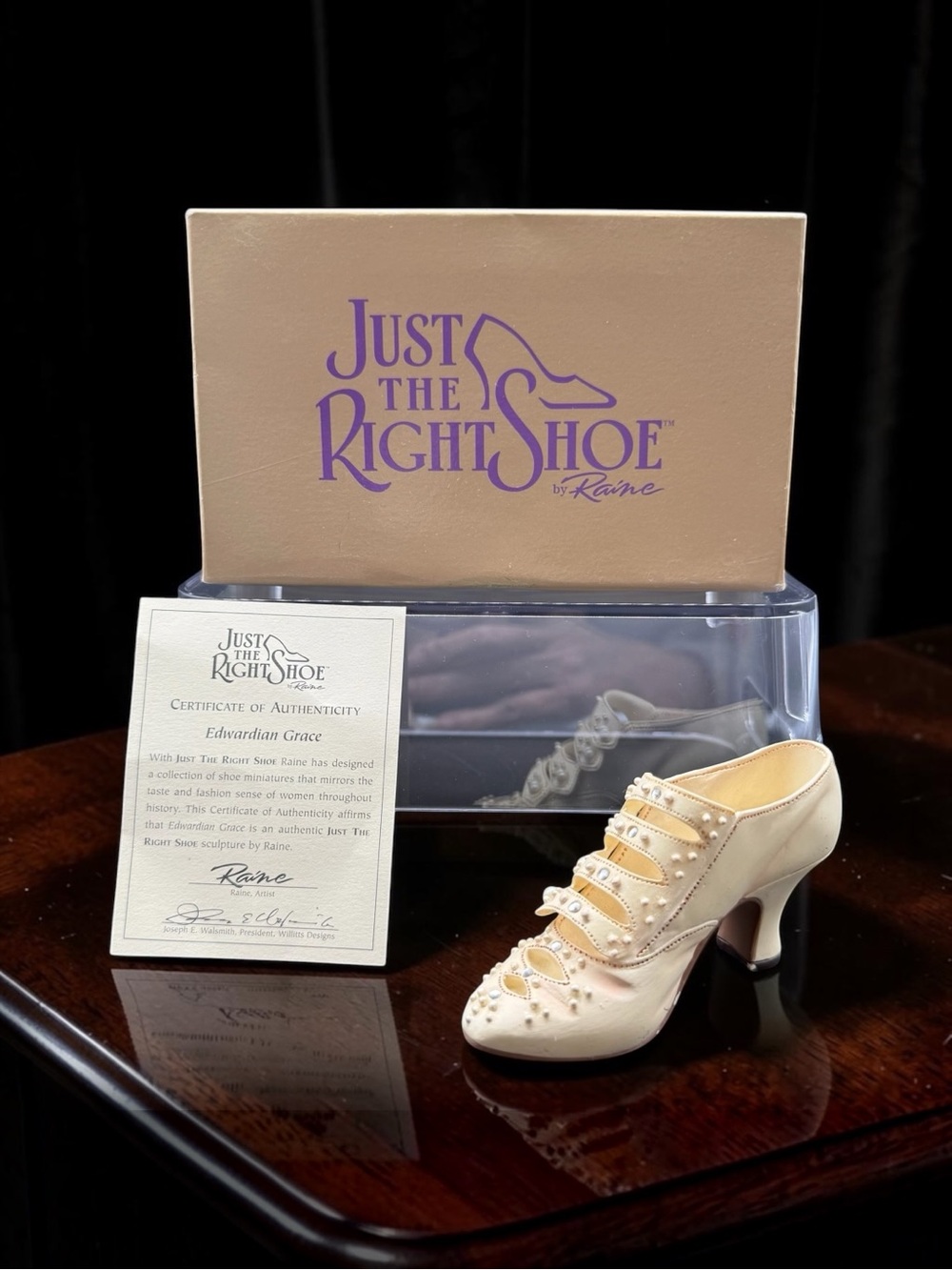 Edwardian Grace Just The Right Shoe Raine Willitts 25024 1999 Original Box As Is
